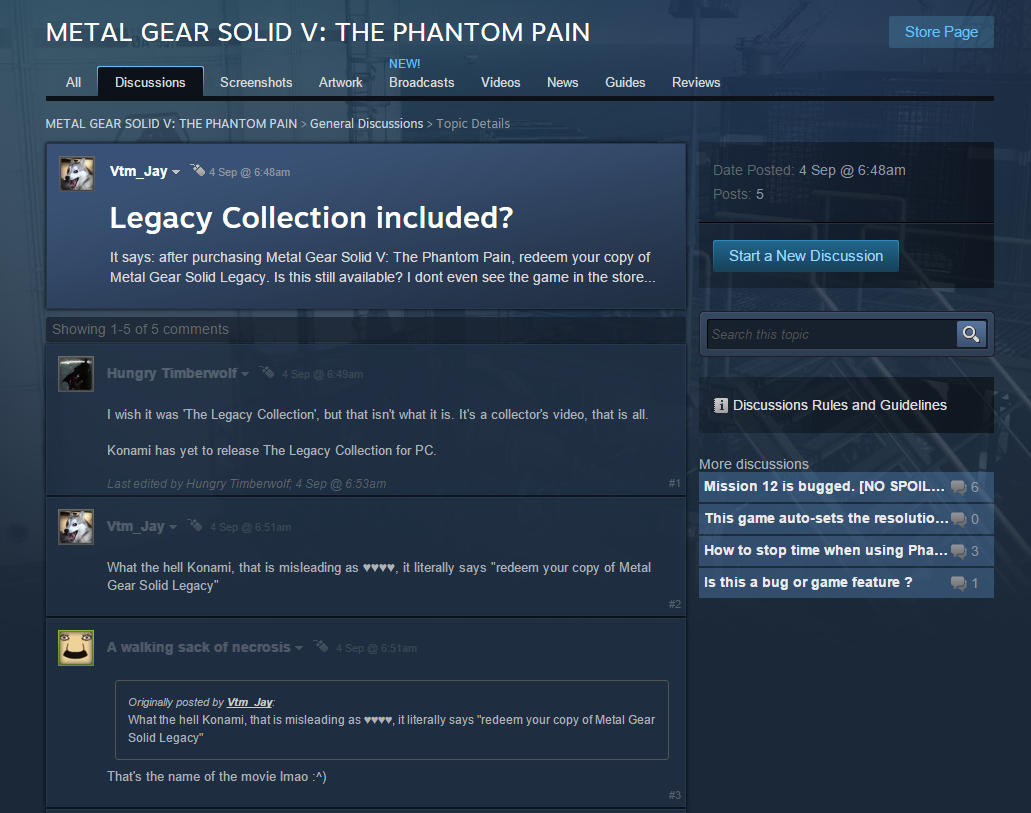 Konami бесплатно выложила Metal Gear Solid Legacy в Steam