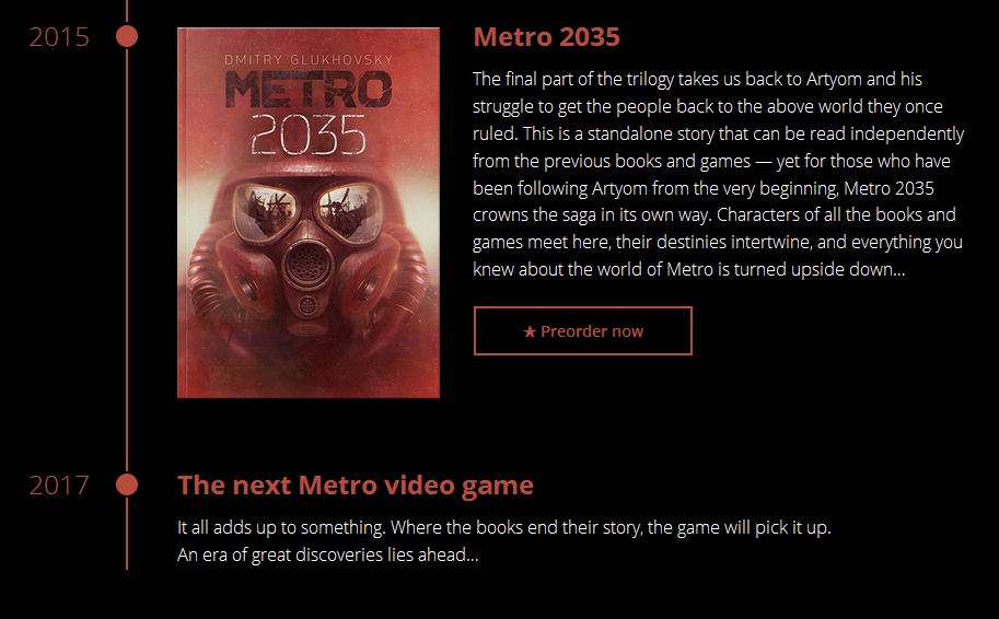 Новая игра в серии Metro может выйти в следующем году