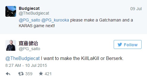 Руководитель разработки Metal Gear Rising хотел бы сделать игру по мотивам Kill la Kill или Berserk