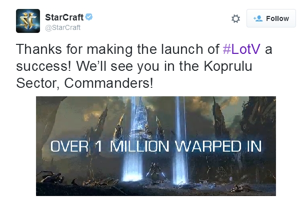 StarCrafe 2: Legacy of the Void уже поглотила 1 миллион игроков