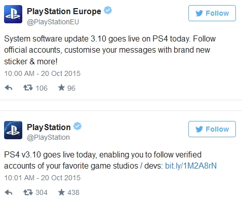 Обновление 3.10 для PlayStation 4 выйдет уже сегодня