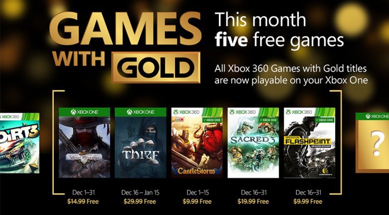 Анонсирована декабрьская подборка игр для подписчиков Xbox Live Gold