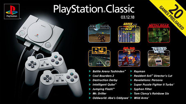 Sony назвала список из 20 игр для PlayStation Classic 