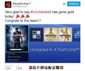 Uncharted 4 ушла на «золото»