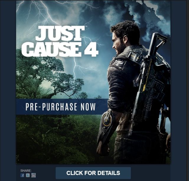 В Steam раньше времени показали рекламу Just Cause 4