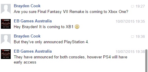 Римейк Final Fantasy VII выйдет на Xbox One