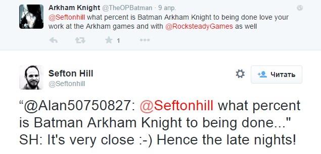 Разработка Batman: Arkham Knight близка к завершению