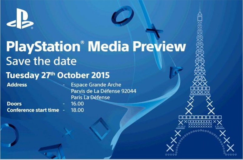 Sony объявила дату проведения пресс-конференции на Paris Games Week