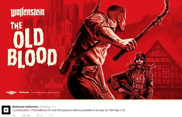 Xbox One не получит диски с Wolfenstein: The Old Blood