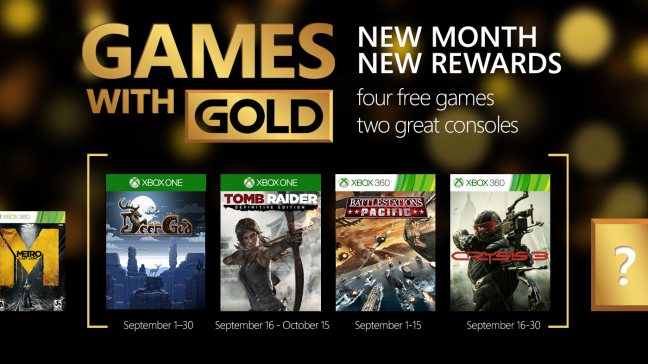 Анонсирована сентябрьская подборка бесплатных игр для подписчиков Xbox Live Gold