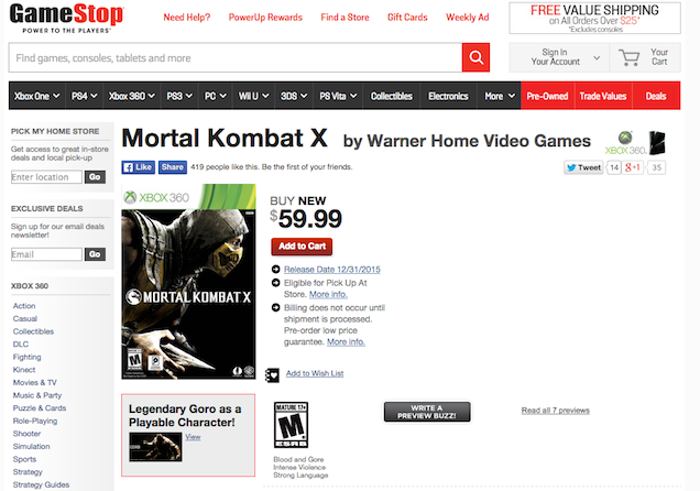 Mortal Kombat X для пастгена вновь перенесен
