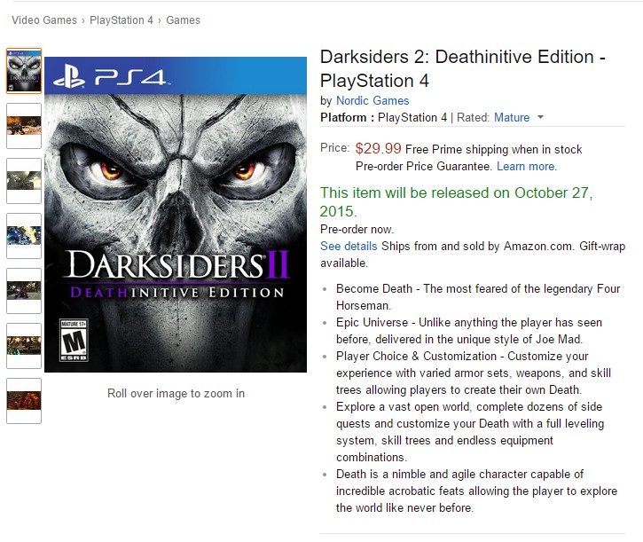 У переиздания Darksiders II сменилась дата выхода