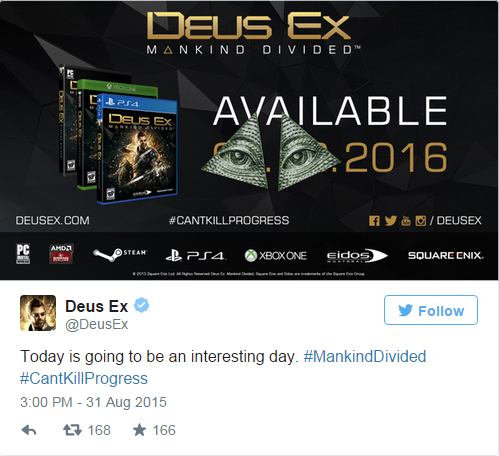 Объявлена дата выхода Deus Ex: Mankind Divided