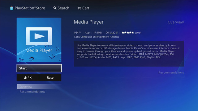 Медиаплеер Playstation 4 получил поддержку 4K 