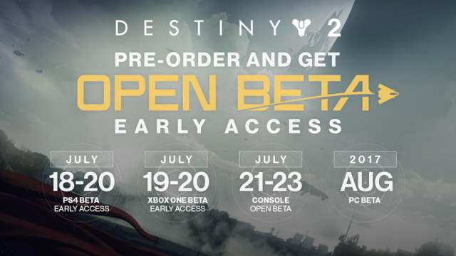 Открытое бета-тестирование Destiny 2 начнется через пару недель