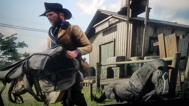 В Red Dead Redemption II главный герой может расплакаться от смерти лошади 