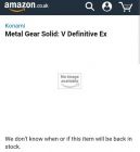 В Сети появилось упоминание Definitive-издания Metal Gear Solid V